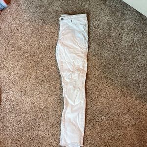 White skinny distressed jeans